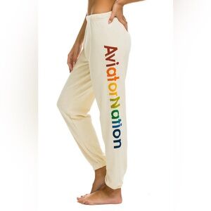 Aviator Nation Cream Sweatpants